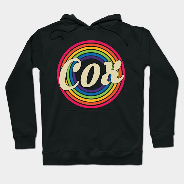 Cox - Retro Rainbow Style Hoodie by MaydenArt